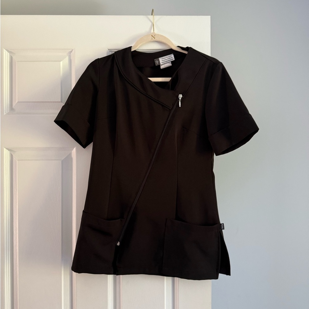 Esthetician black uniform top